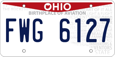 OH license plate FWG6127