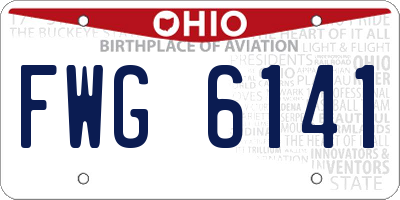 OH license plate FWG6141