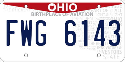 OH license plate FWG6143