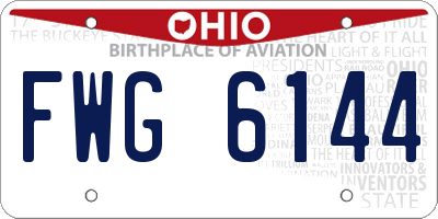 OH license plate FWG6144
