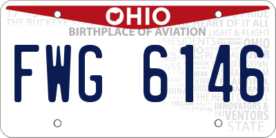 OH license plate FWG6146