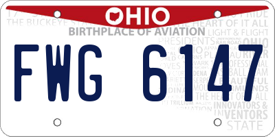 OH license plate FWG6147