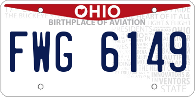 OH license plate FWG6149