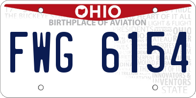OH license plate FWG6154