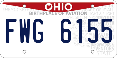 OH license plate FWG6155