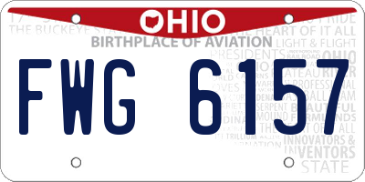 OH license plate FWG6157