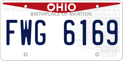 OH license plate FWG6169