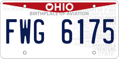 OH license plate FWG6175