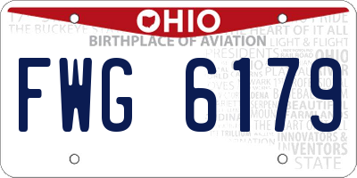 OH license plate FWG6179