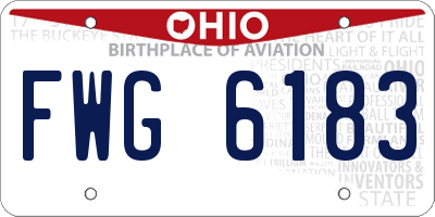 OH license plate FWG6183