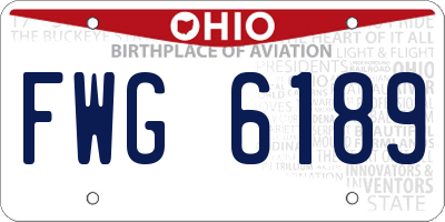 OH license plate FWG6189