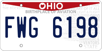 OH license plate FWG6198