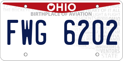 OH license plate FWG6202