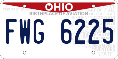 OH license plate FWG6225