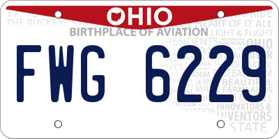 OH license plate FWG6229