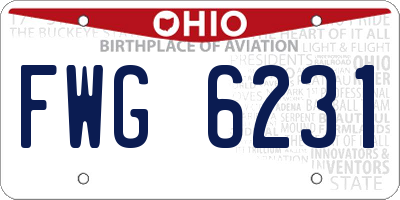 OH license plate FWG6231