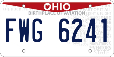 OH license plate FWG6241