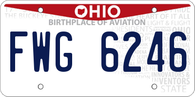 OH license plate FWG6246