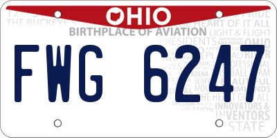 OH license plate FWG6247