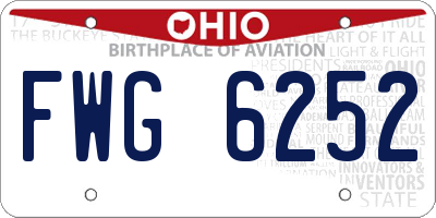 OH license plate FWG6252