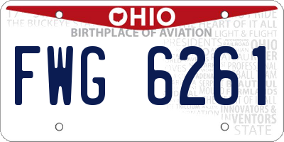 OH license plate FWG6261