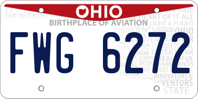 OH license plate FWG6272