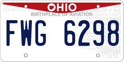 OH license plate FWG6298