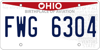 OH license plate FWG6304