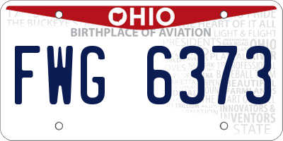 OH license plate FWG6373