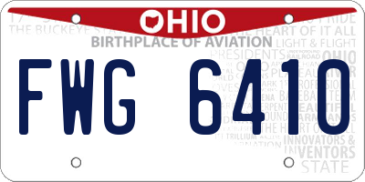 OH license plate FWG6410