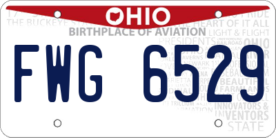 OH license plate FWG6529