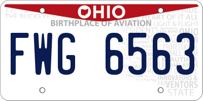 OH license plate FWG6563