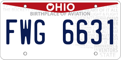 OH license plate FWG6631
