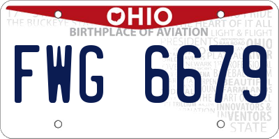 OH license plate FWG6679