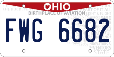 OH license plate FWG6682