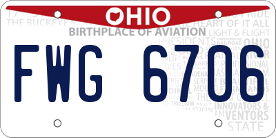 OH license plate FWG6706