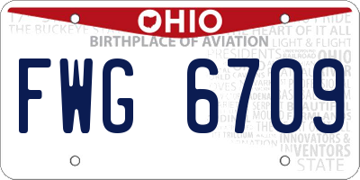 OH license plate FWG6709