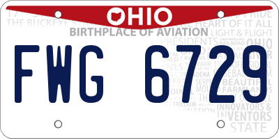 OH license plate FWG6729