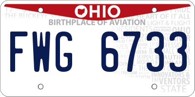 OH license plate FWG6733