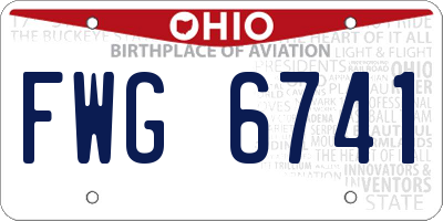 OH license plate FWG6741