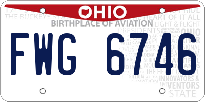 OH license plate FWG6746