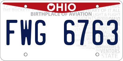OH license plate FWG6763