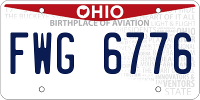 OH license plate FWG6776