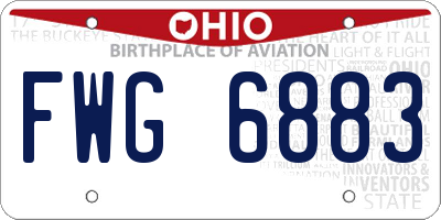 OH license plate FWG6883