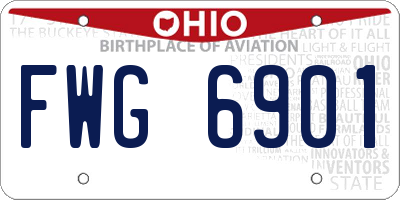 OH license plate FWG6901