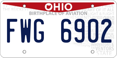OH license plate FWG6902