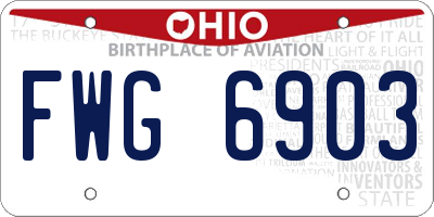 OH license plate FWG6903