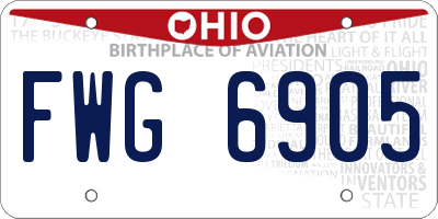 OH license plate FWG6905