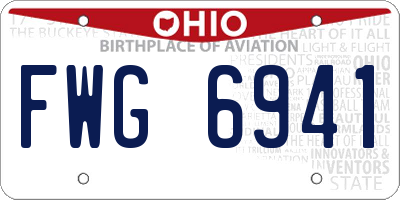 OH license plate FWG6941