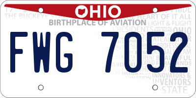 OH license plate FWG7052
